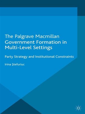 cover image of Government formation in Multi-Level Settings